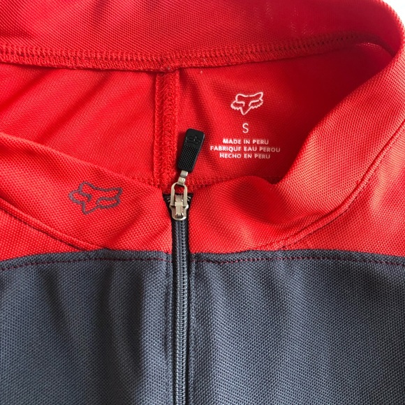 EUC Vintage Fox red & gray sleeveless cycling - Picture 3 of 5